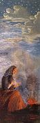 Paul Cezanne in winter USA oil painting artist